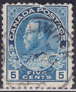 Canada 111 King George V Admiral 5¢ 1912