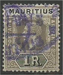 MAURITIUS, 1912, used 1r, King George V Scott 156