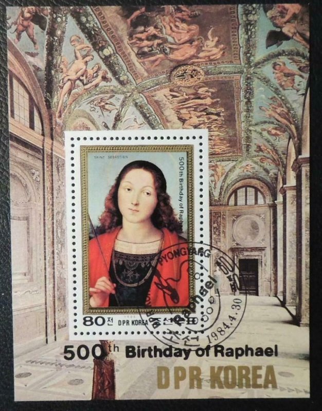 Korea 1984 MS 500th birth anniversary Raphael used arts 