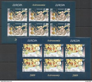 2009 Romania Space Europa Astronomy Galilei 2Kb ** Michel 50 Euro #6357-8 Rm002