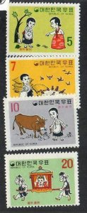 Korea;  Scott 664-667; 1969; Unused; NH; Complete Set