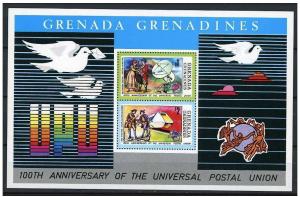 Grenada Grenadines 1974 - Scott 28 sheet MNH  - UPU Cent. 