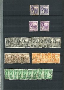 MALTA; 1950s early QEII issues Duplicated small used Range of Values