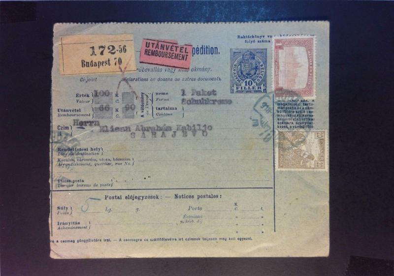 Hungary 1918 Postal Receipt Card  - Z891