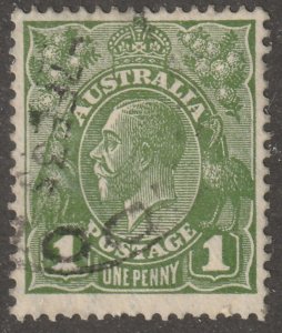 Australia, Scott#23, used, hinged, 1 penny, green