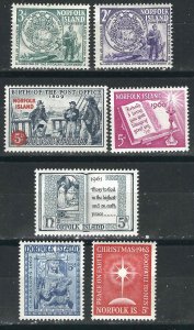 Norfolk Is. 19//65 SG 19//50 MLH 6 Complete sets F/VF 1956-63 SCV $17.00*