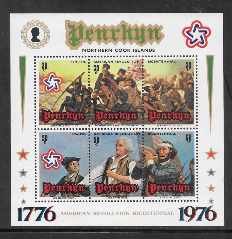 PENRHYN #80D MNH Souvenir Sheet (16119)