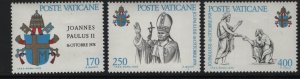 VATICAN CITY,  645-647  MNH  SET