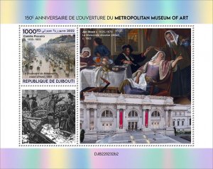 2022/08 - DJIBOUTI - METROPOLITAN MUSEUM II       1V  complet set    MNH ** T