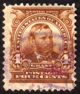 1903, US 4c, Grant, Used, Sc 303