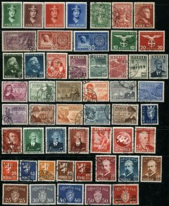 100 NORWAY Postage Stamp Collection EUROPE Used