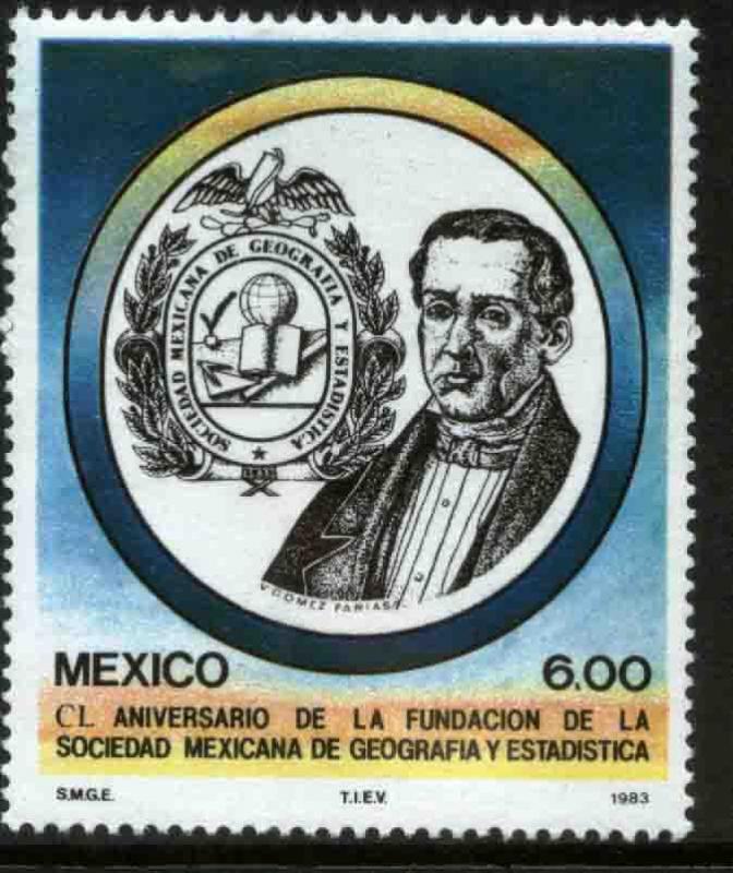 MEXICO 1314 150th Anniv Soc of Geography and Statistics MNH