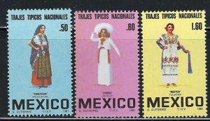 Mexico 1231-33 MNH 1981 set (an4859)