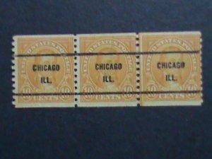 ​UNITED STATES 1923 SC#603  99 YEARS OLD STAMP-MONROE-PRECANCEL BLOCK VF