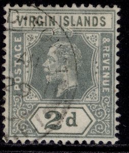 BRITISH VIRGIN ISLANDS GV SG71, 2d grey, FINE USED. Cat £32.
