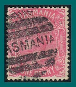 Tasmania 1878 Queen Victoria, 1d rose-carmine used #60,SG156a