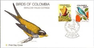 Colombia, Worldwide First Day Cover, Birds