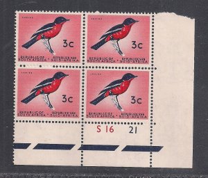 SOUTH AFRICA SC# 259 C B/4 LR #516-21 MAY'61  FVF/MOG