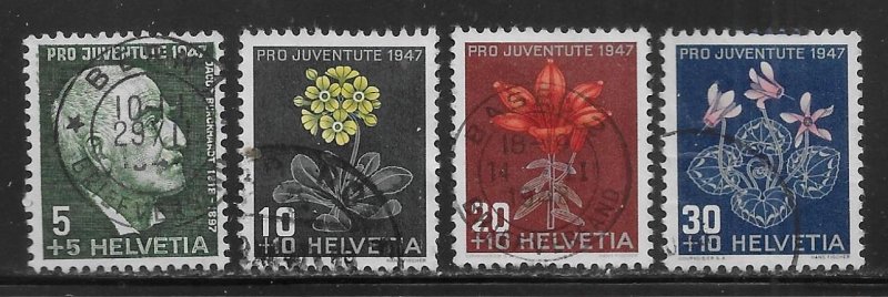 Switzerland B166-B169 1947 Pro Juven set USED