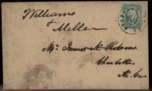 CSA #12 Civil War Confederate Cover Spartanburg SC 92710