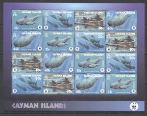 Ft115 2003 Cayman Islands Wwf Short-Finned Pilot Whale Fauna #970-73 1Sh Mnh