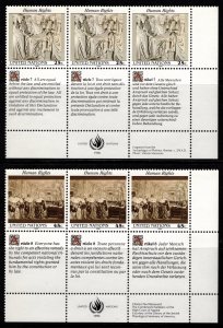 United Nations 1990 Universal Declaration Human Rights, Marginal Blocks [Mint]