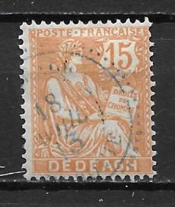 French Offices in Turkey - Dedeagh 11 15c single Used