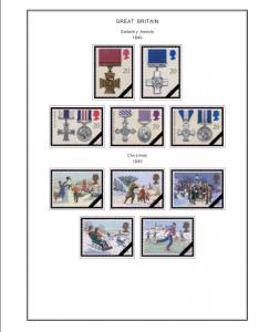 COLOR PRINTED GREAT BRITAIN 1990-1999 STAMP ALBUM PAGES (58 illustrated pages)