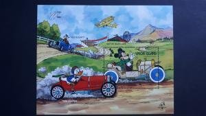 DISNEY  1989  CARS  UNION ISLANDS SET + 1 SOUV SHEETS MNH