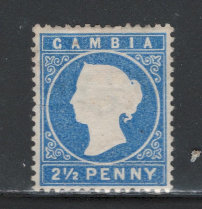 Gambia 1886 Queen Victoria 2 1/2p Scott # 15 MH NG