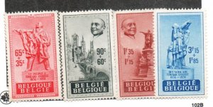 Belgium B455-B458 Set Mint hinged