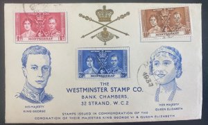 1937 Montserrat First Day Cover To Westminster Stamp King George VI Coronation