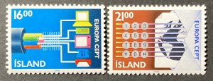 Iceland 1988 #660-1, Modern Communication, MNH.