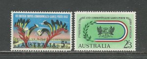 Australia  Scott catalog # 349-350 Unused Hinged