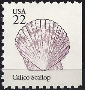 2120 22c Calico scallop shell MNH
