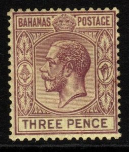 BAHAMAS SG120 1931 3d PURPLE/PALE YELLOW MTD MINT