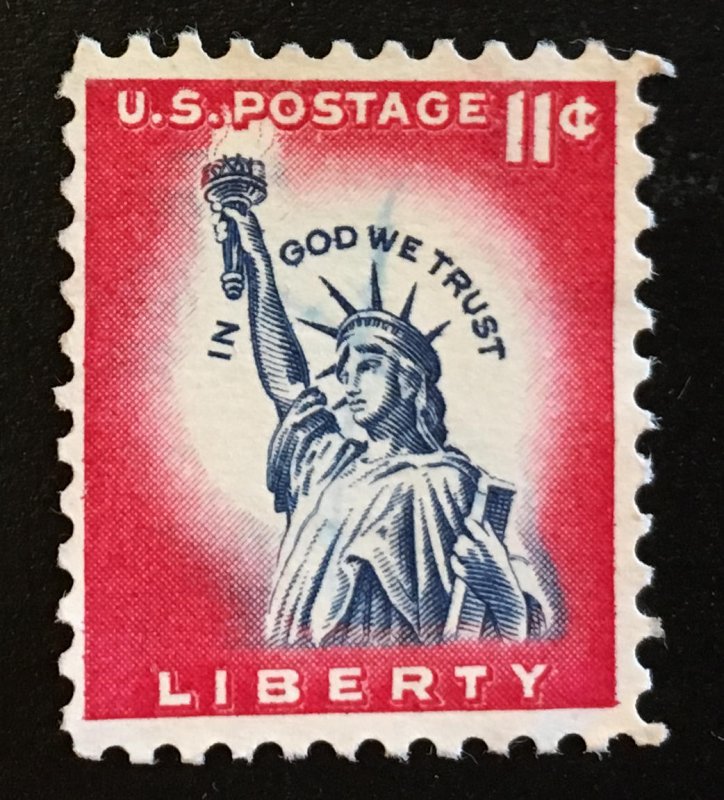 1044A Red Statue of Liberty, Circulated single, Vic's Stamp Stash