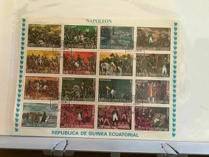 Rep de Guinea Ecuatorial Napoleon  cancelled stamps sheet R27579