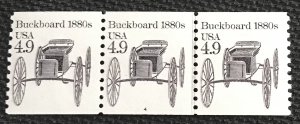 US MNH #2124 Coil PNC3 #4 or PNC pair/single Buckboard L37