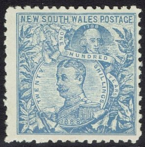 NEW SOUTH WALES 1905 CARRINGTON 20/- WMK CROWN/A PERF 11