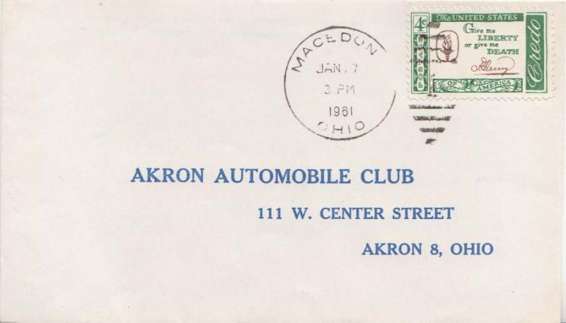 United States Ohio Macedonia 1961 numeral duplex  1908-1965.