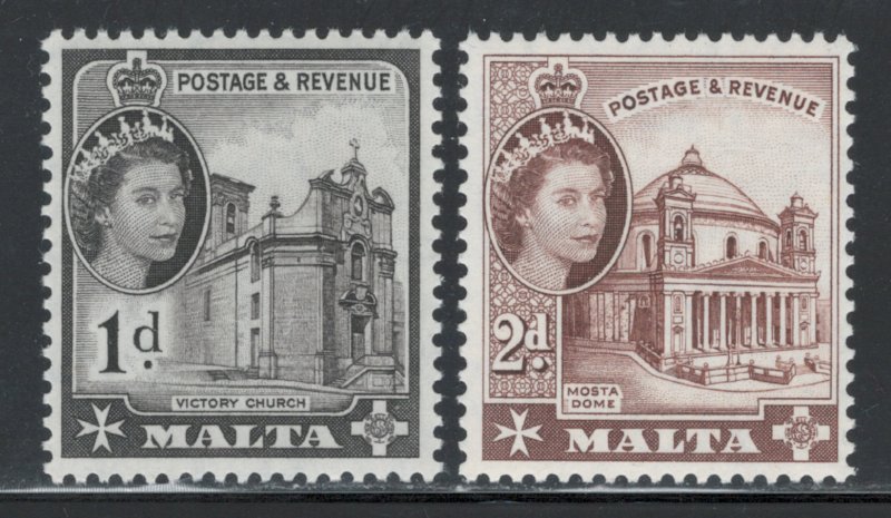 Malta 1963 Queen Elizabeth II Scott # 296 - 297 MH