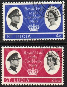 St. Lucia Sc #205-206 Used