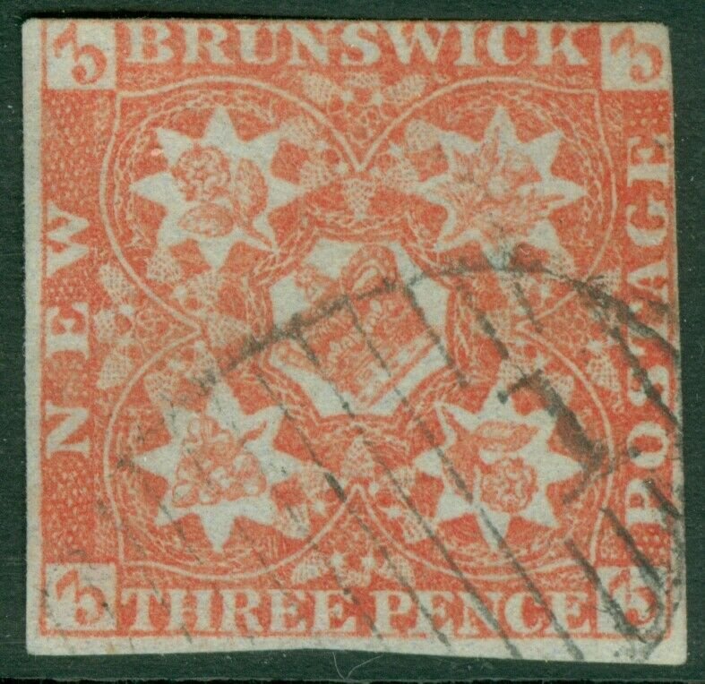 EDW1949SELL : NEW BRUNSWICK 1851 Scott #1 Very Good, Used. Light cancel Cat $575