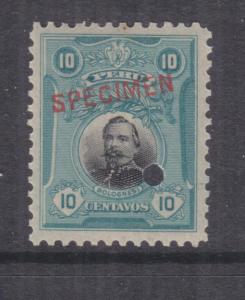 PERU, 1918 Bolognesi, 10c., ABN Punched Proof, SPECIMEN in Black, mnh.