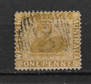 1861 Western Australia Sc29 1p Swan used