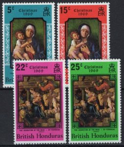 ZAYIX British Honduras 247-250 MNH Christmas Paintings Virgin 031023S100M