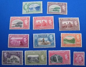 TRINIDAD & TOBAGO 1938-41  -  SCOTT # 50-61  MLH  COMPLETE SET   (T6)