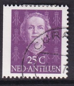 Netherlands Antilles #222a cancelled 1979 Juliana Blue 25c from Booklet