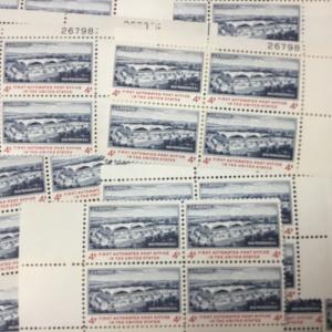 1164    First Automated Post Office. 25 Plate blocks MNH 4 cents. Issued in 1960 